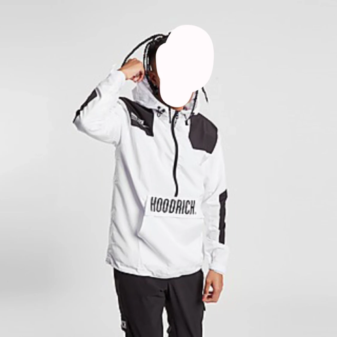 Tunn Hoodrich jacka vit/svart - 91