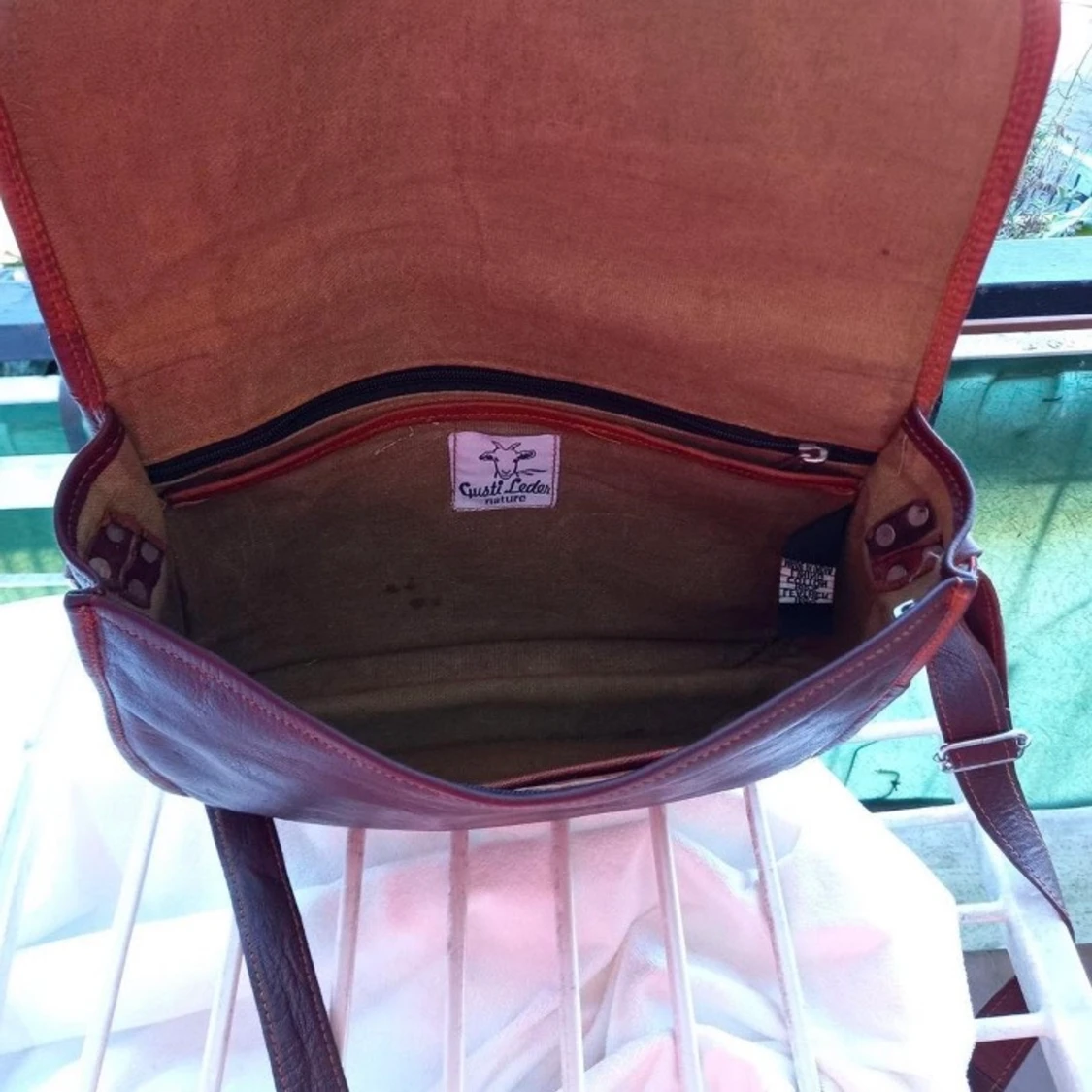 Väska skinn brun - 91