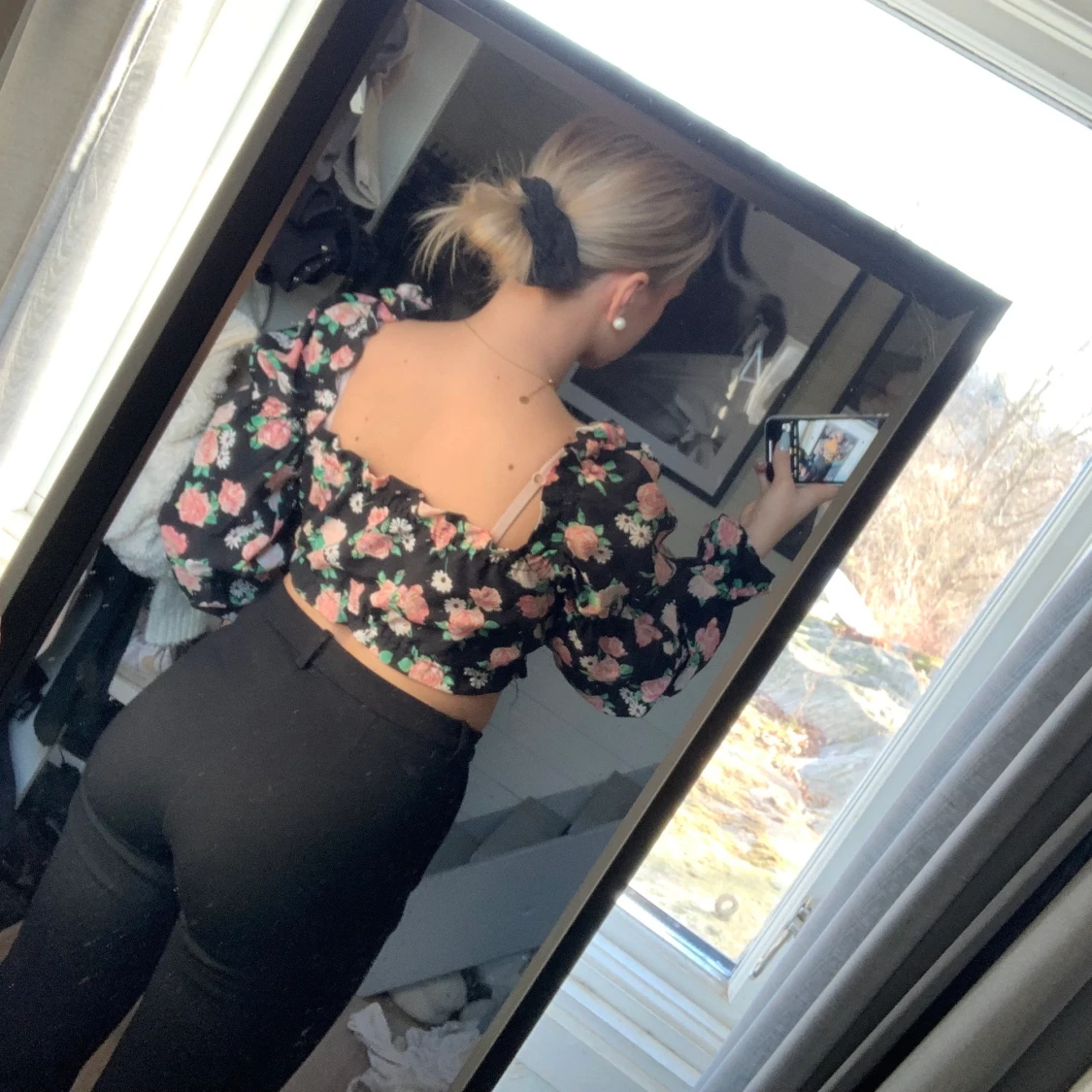 Blommig sommar topp - 90