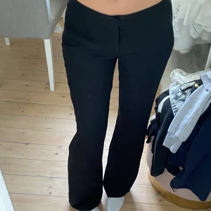 Lågmidjade kostymbyxor - Super snygga Lågmidjade kostymbyxor! Säljer då jag har två par och mina andra sitter bättre i midjan på mig❤️ Köpte de för 550kr på zara för ungefär 1 år sen tror inte de finns kvar. De har inga fickor bak. Jag är 178cm lång