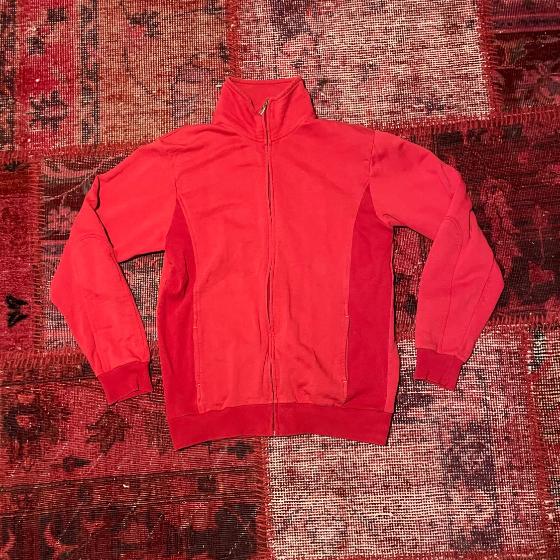 Hel zip röd hoodie - 90