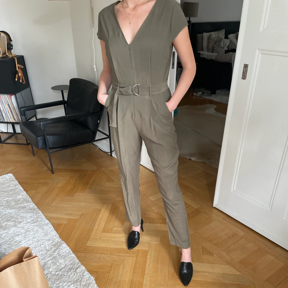 Militärgrön jumpsuit 