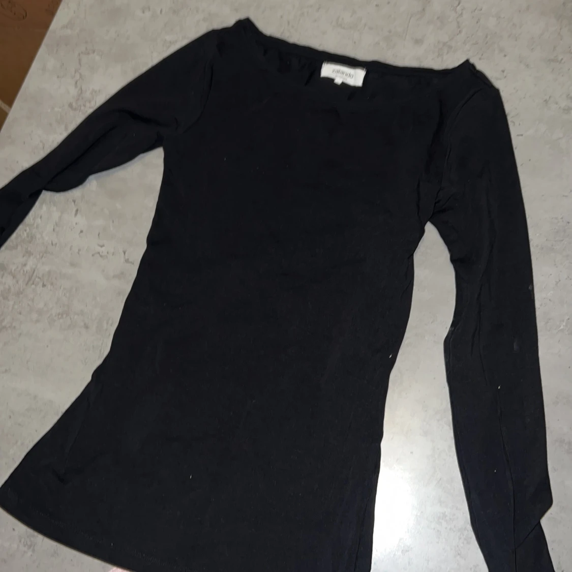 Långärmad tröja svart, Zalando xs