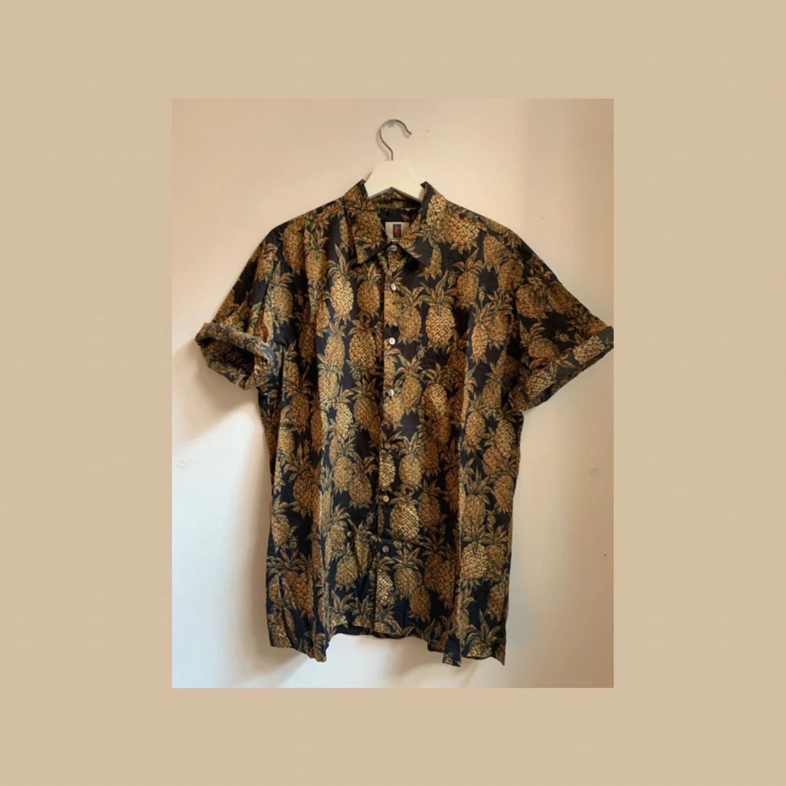 Vintage Pineapple Short Sleeve Button Down - 90