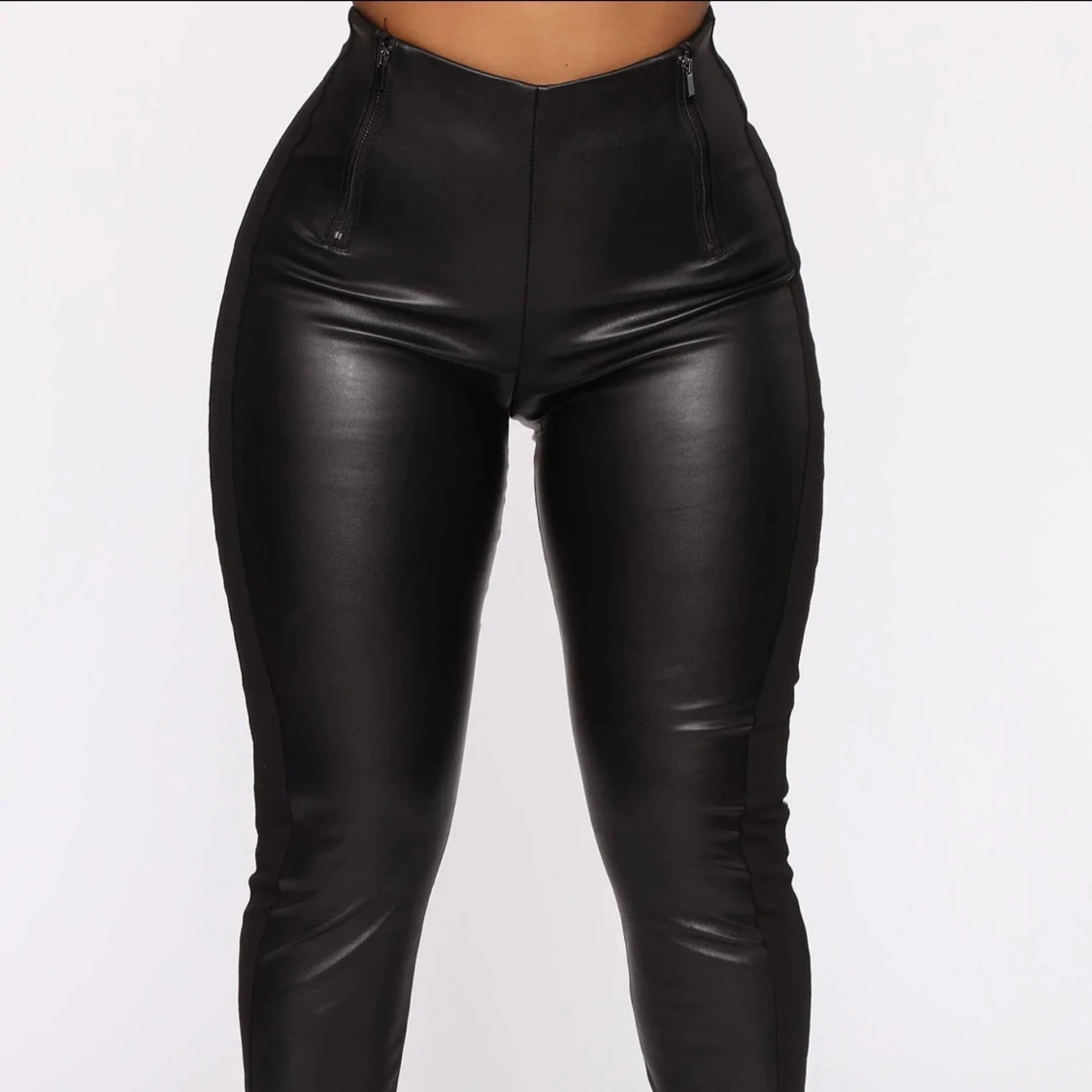 Svarta läderbyxor - 90