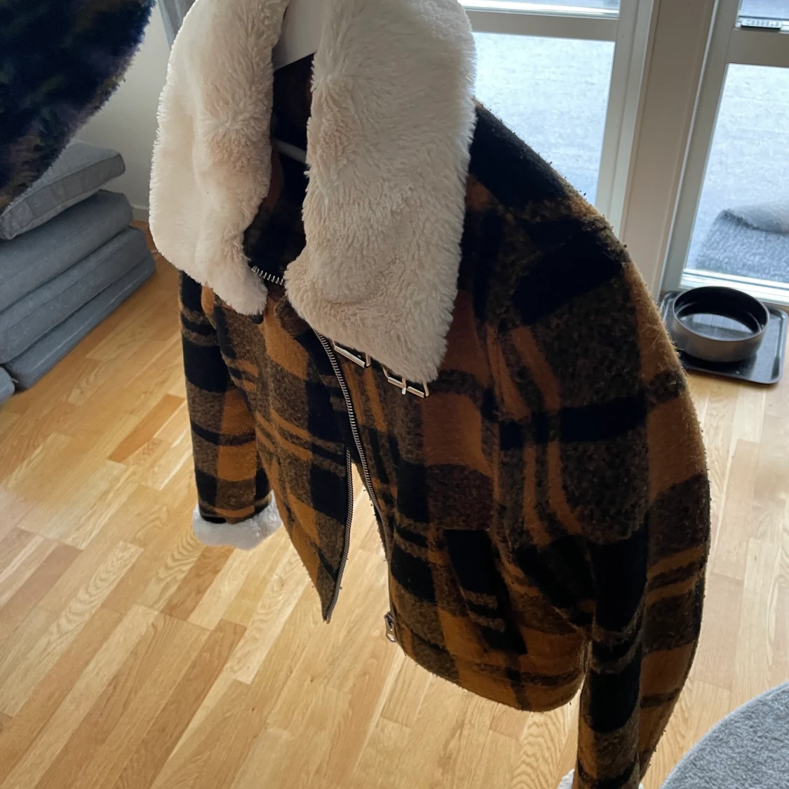 Rutig vinter/höstjacka - 90