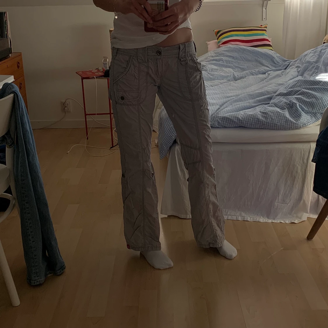 Lågmidjade cargobyxor