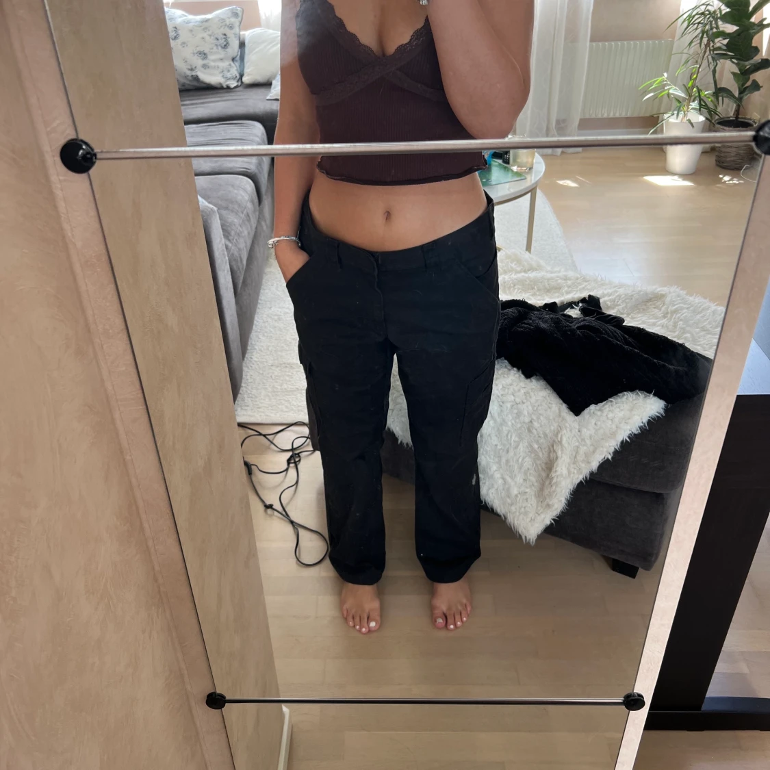 Lågmidjade cargo pants 