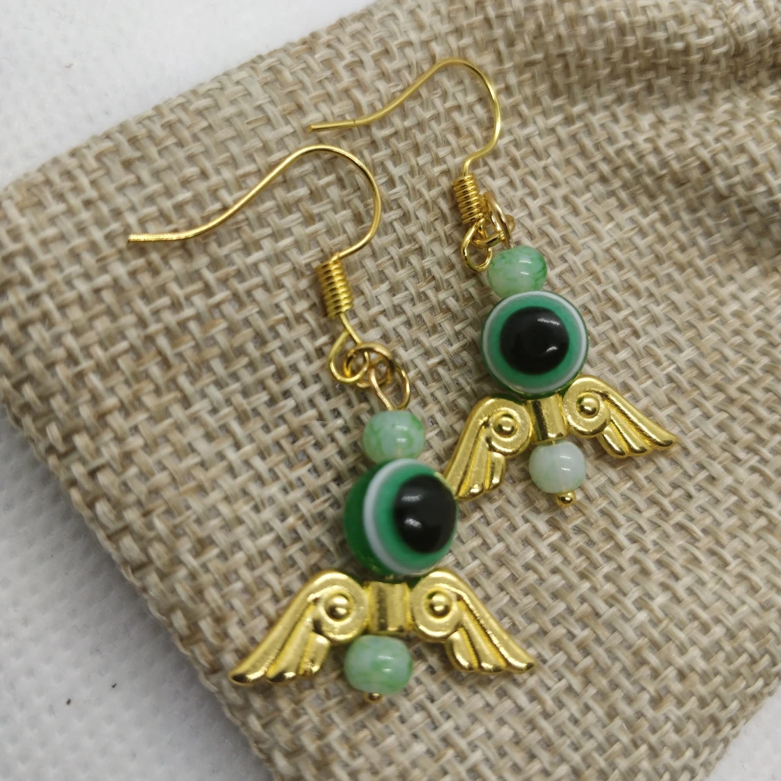 Handgjorda Ondaögat-örhängen 🧿 - 90