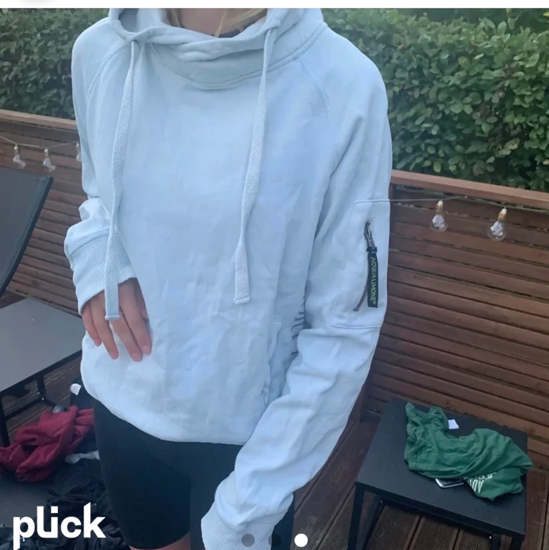 Ljusblå Aqua Limone hoodie - 90