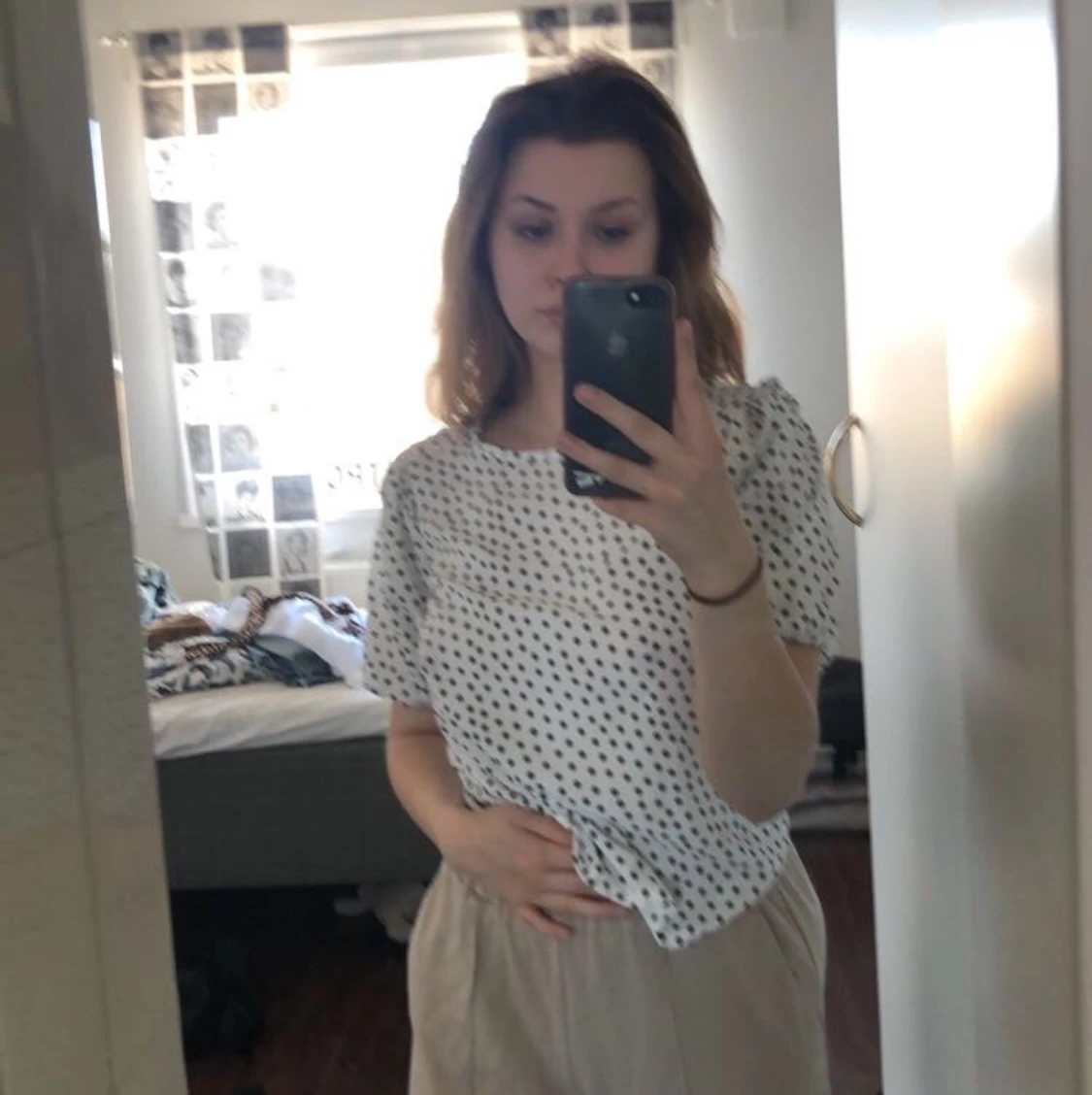 Prickig blus från boohoo