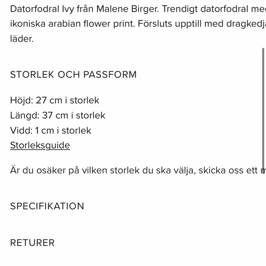 Marlene Birger datorfodral  - 90