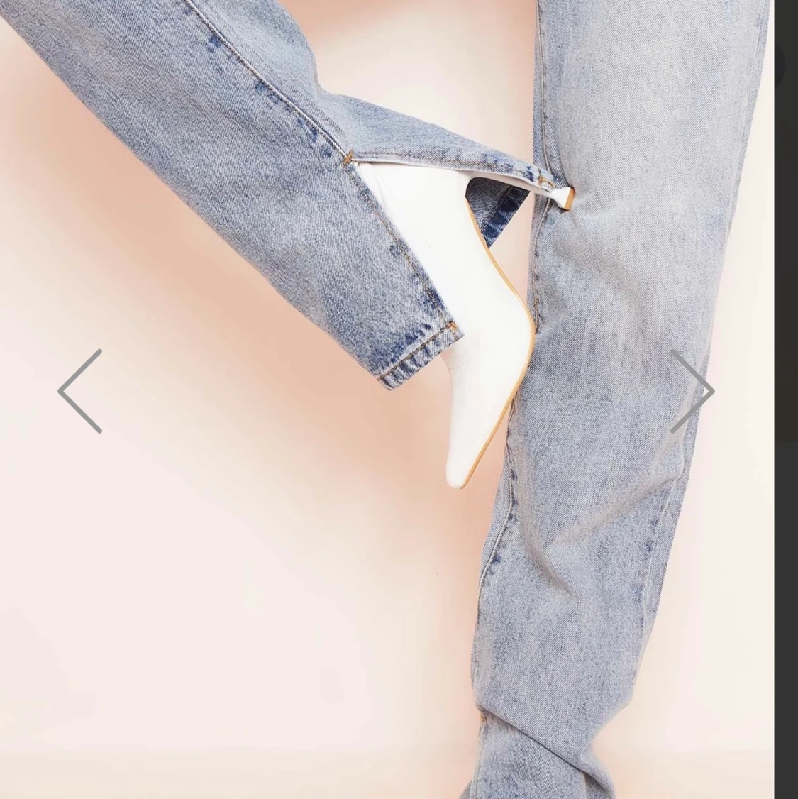 Raka jeans med slits  - 90