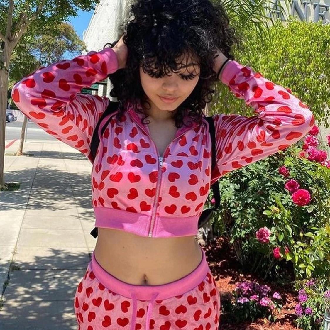 Heart eyes heart zip up 