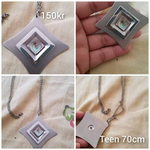 Tenn halsband  - Jätte fint teen halsband med hänge Kedjan är 70cm 