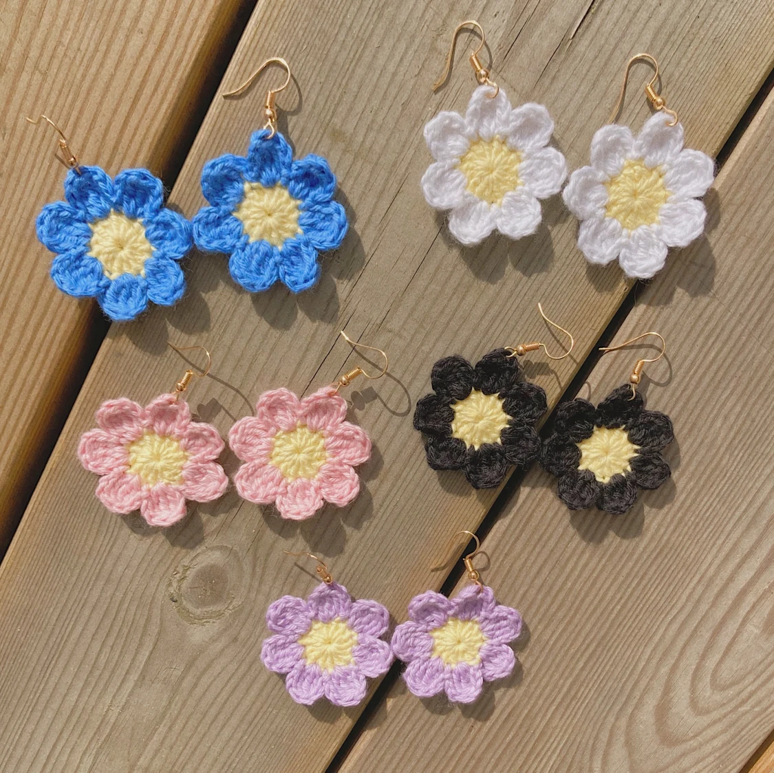 Virkade blomörhängen - 90