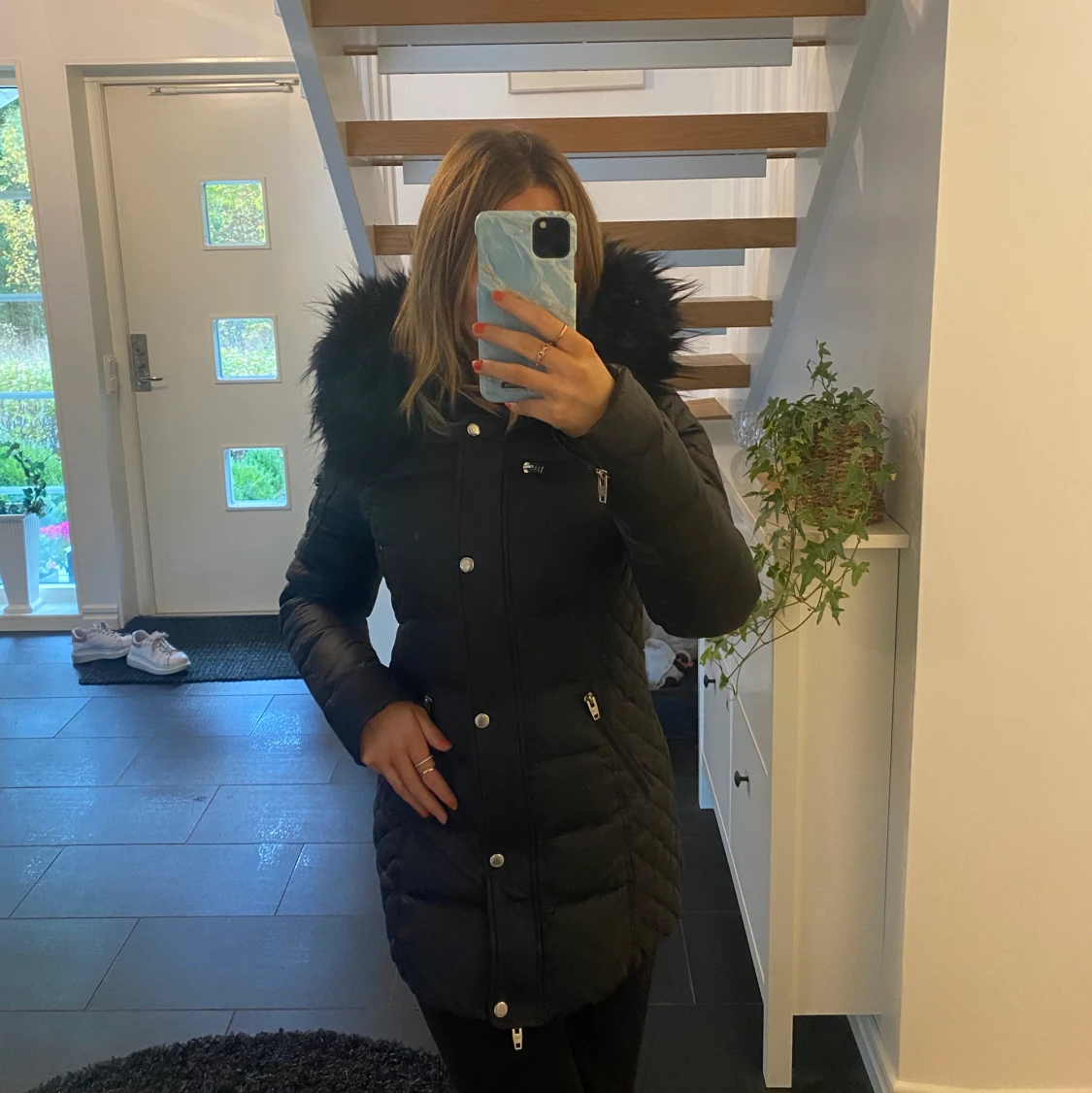 Rock and Blue jacka svart lång  - 90