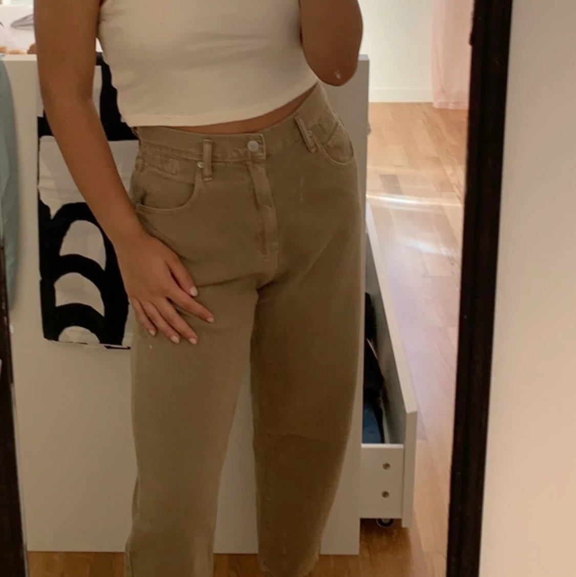 Beige/pastell brun byxor