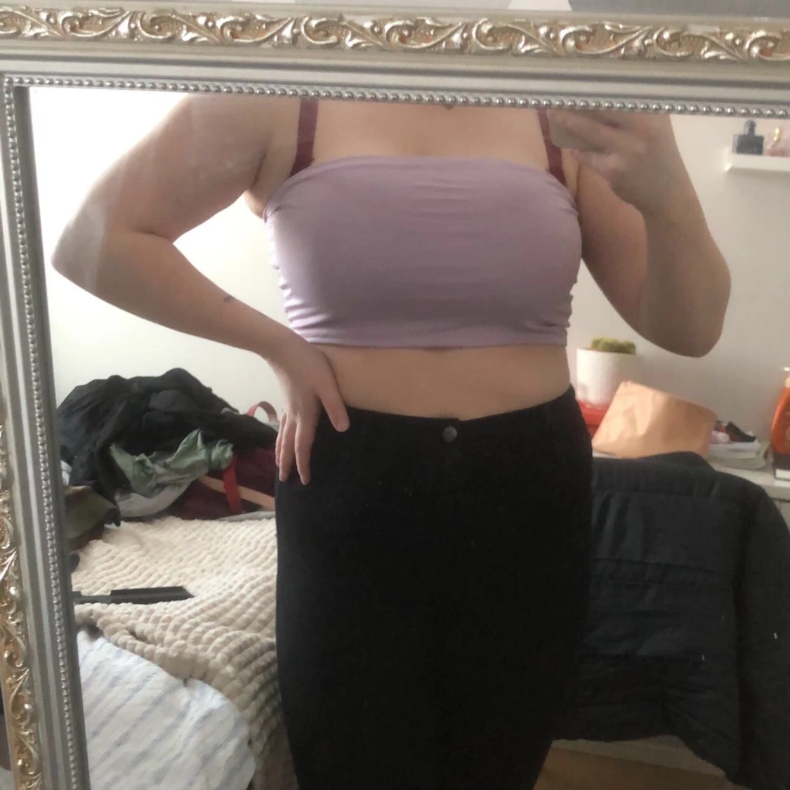 Lila tubtopp stradivarius