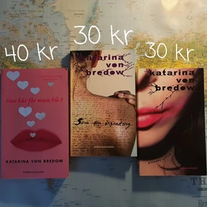 Böcker av Katarina Von Bredow - Böcker som jag har fått av en kompis! :) Romantisk genre, översatt av Rabén & Sjögren. "Knappt Lovlig" -: 30 kr, "Hur kär får man bli?" -: 40 kr, "Som om ingenting" -: 30 kr. 