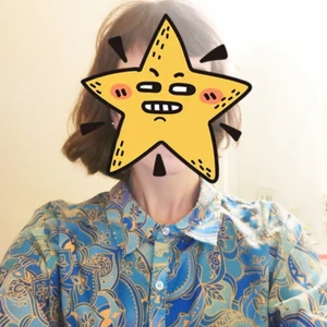 Vintage shirt - Blue and yellow. 