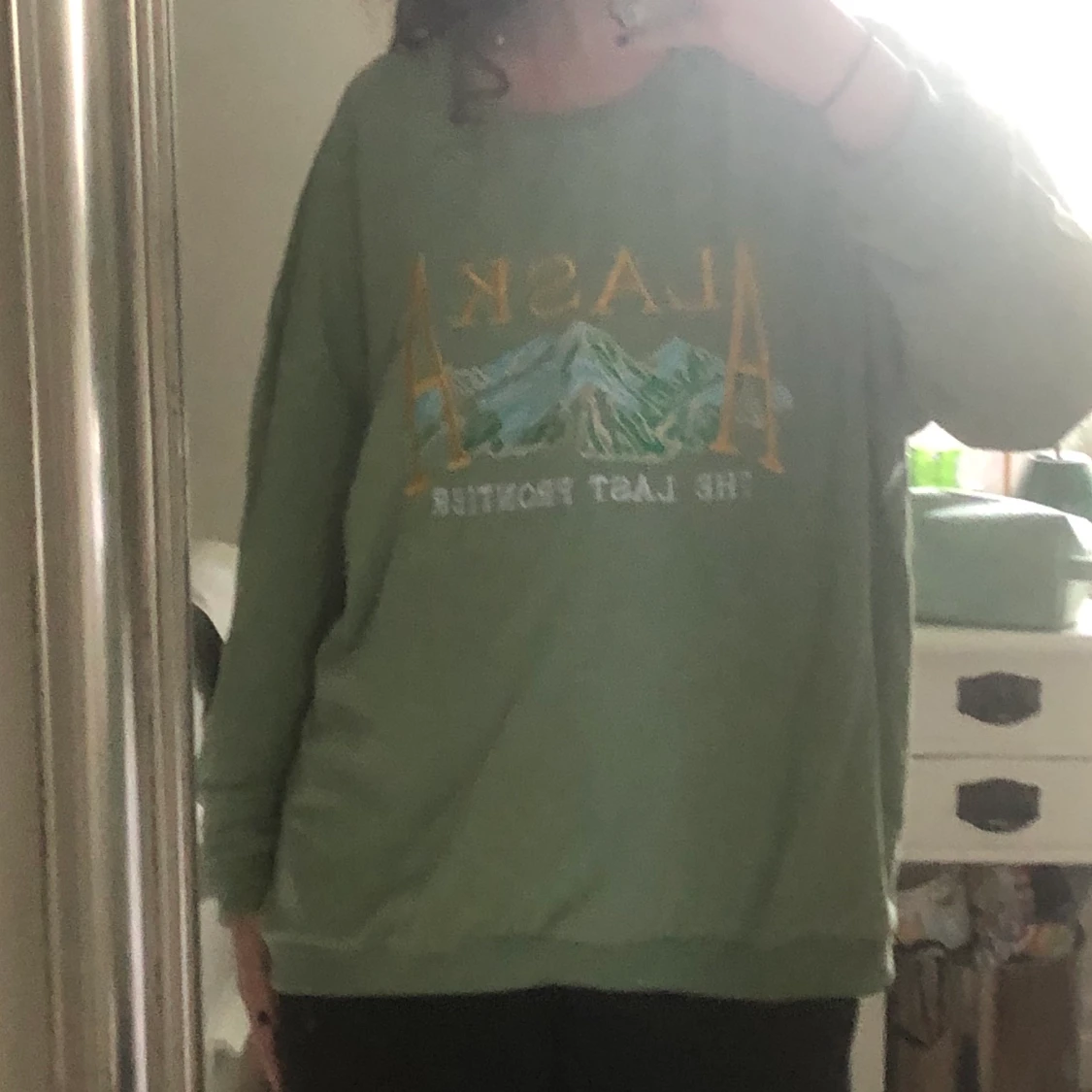 Ljusgrön sweatshirt - 90