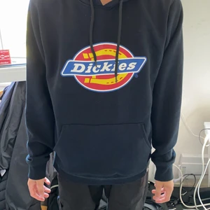 Svart dickies hoodie - Svart dickies hoodie köpt förra sommaren men inte kommit till användning, endast använd 1 gång. Alltså Nyskick. Köpte den för 600 och säljer för 300. Pris går att diskuteras! Väldigt bekväm att ha på sig. Jag är 165 cm och den sitter perfekt på mig. Skriv om ni har frågor eller är intresserade!