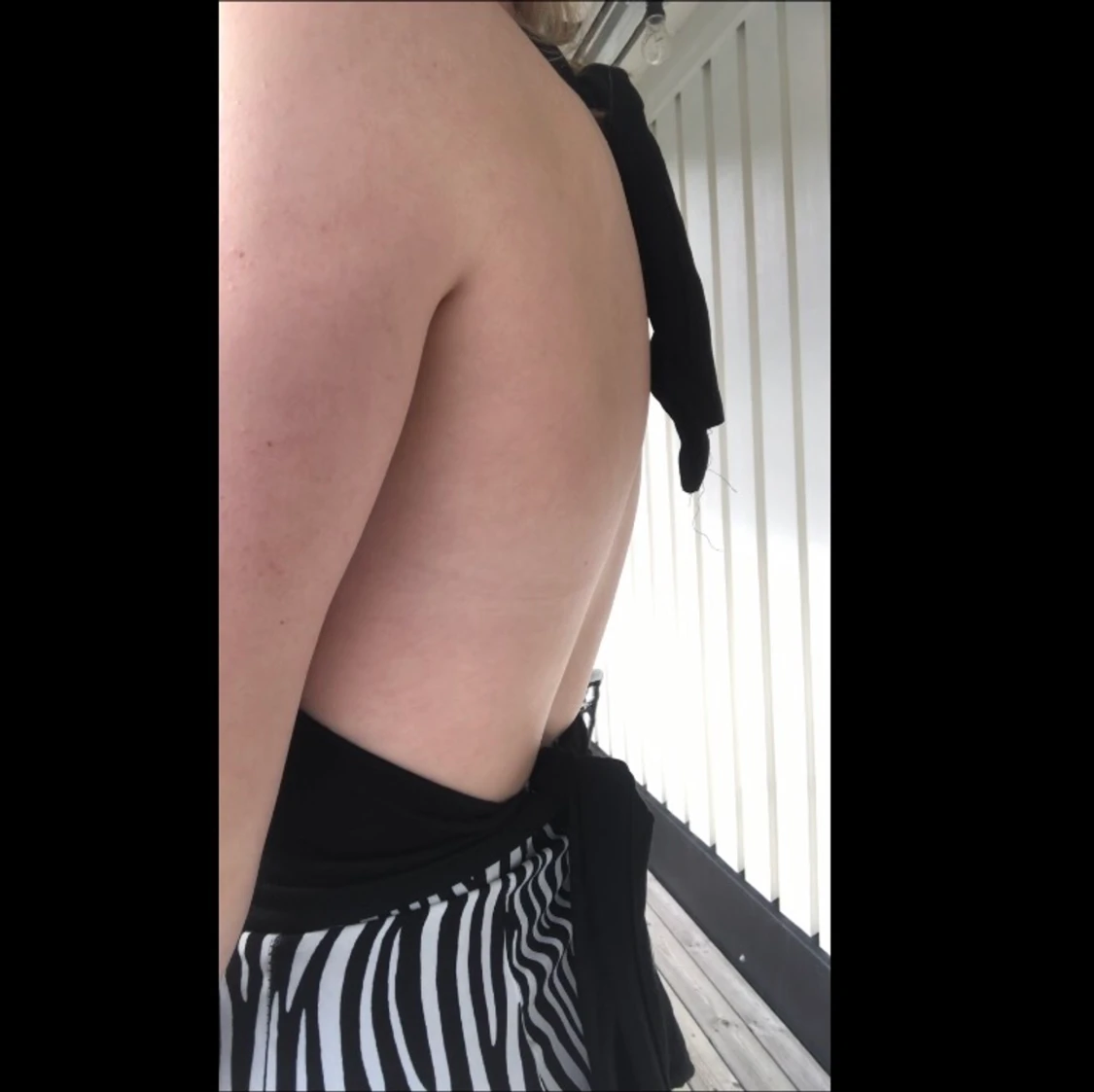 Svart halter neck top - 91