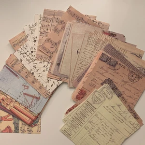 100 st ark - vintage motiv - 100 ark med vintage motiv. Kan användas för att göra ett collage, eller inbjudningskort. Bara fantasin sätter gränser!🌼🌸