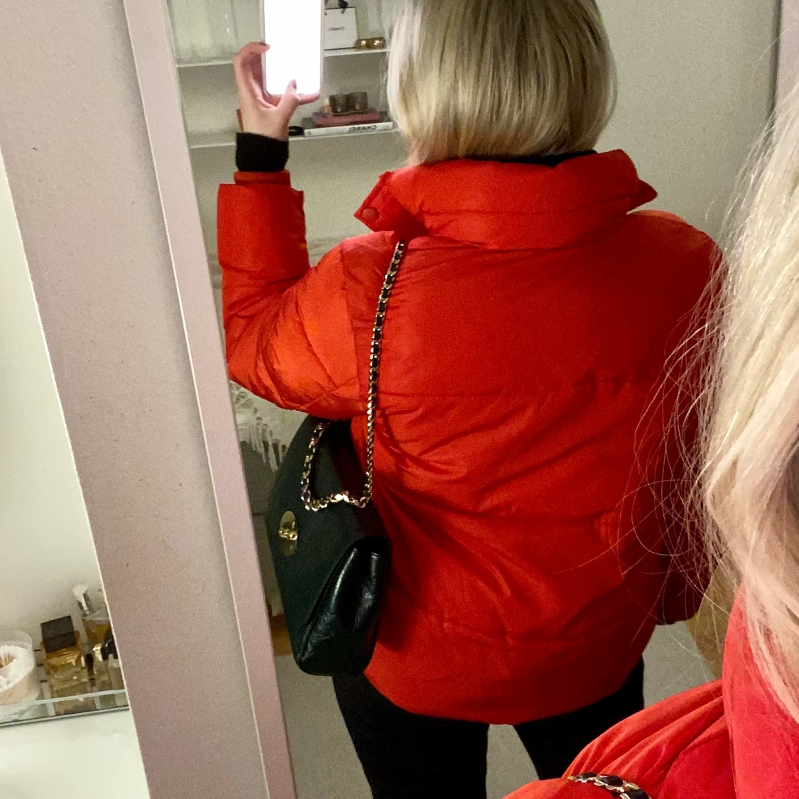 Röd dunjacka  - 90
