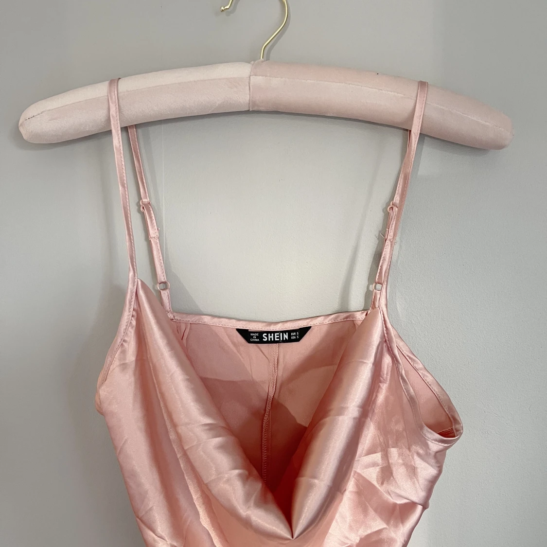 Rosa sidenklänning  - 90