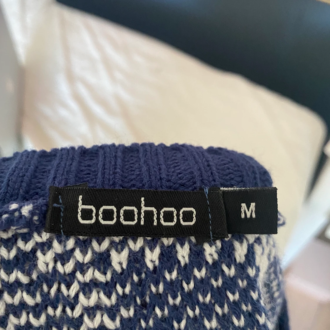 blå stickad tröja! - 91