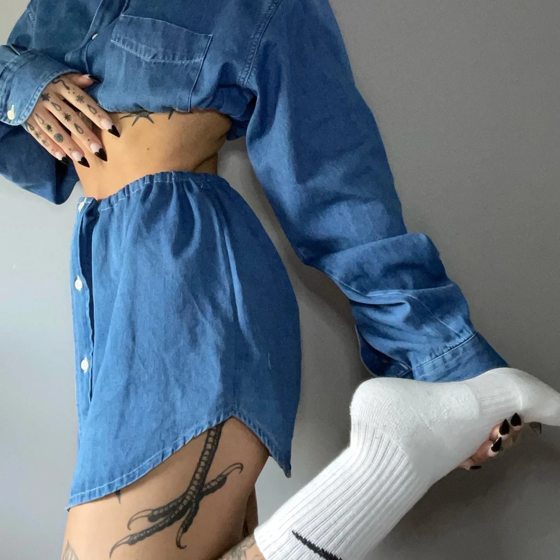 Vintage Jeans crop set dress - 91