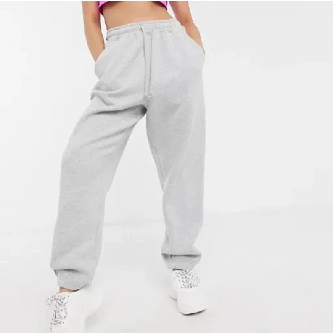 Grå mjukisbyxor - oversized