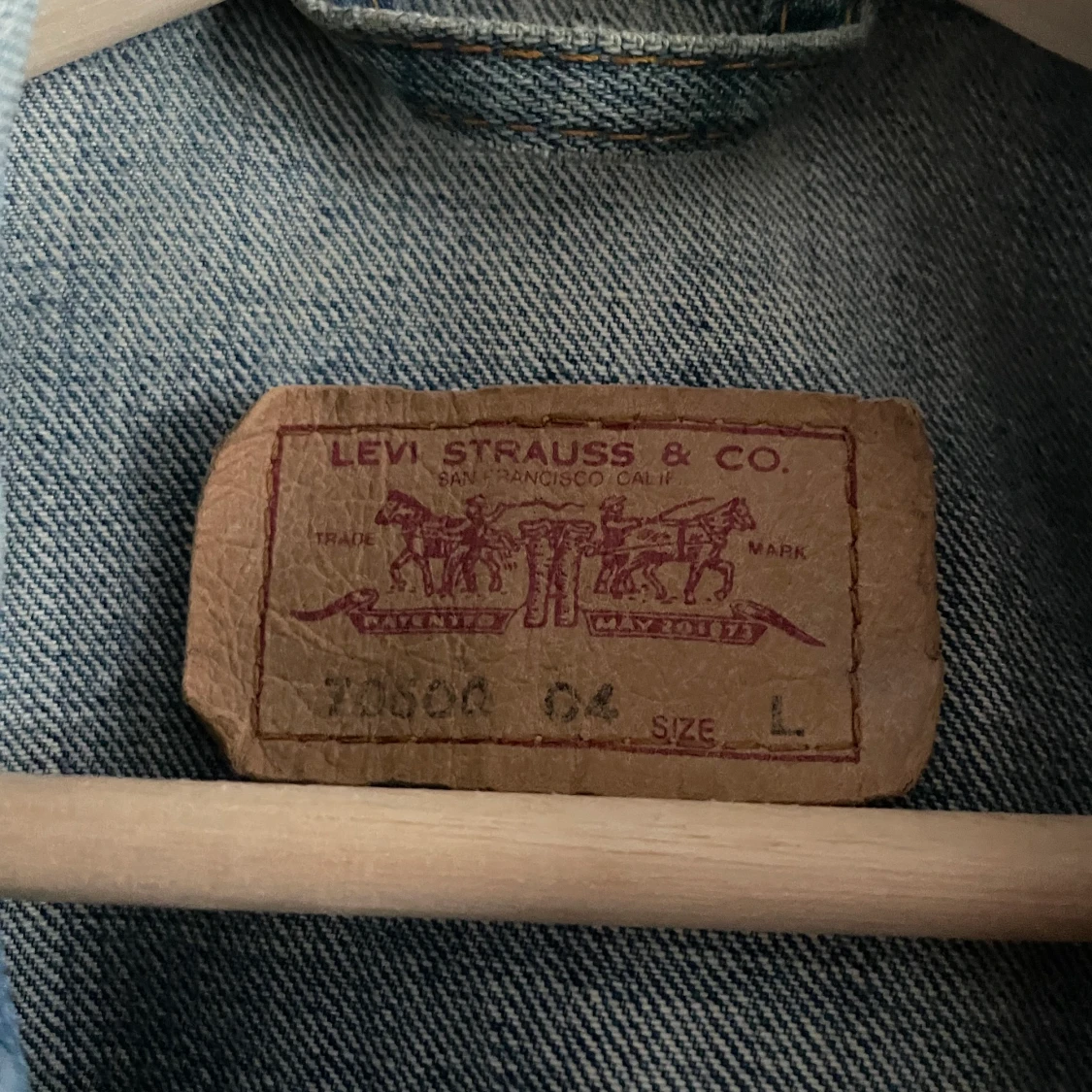 levis vintage jeansjacka i L - 91