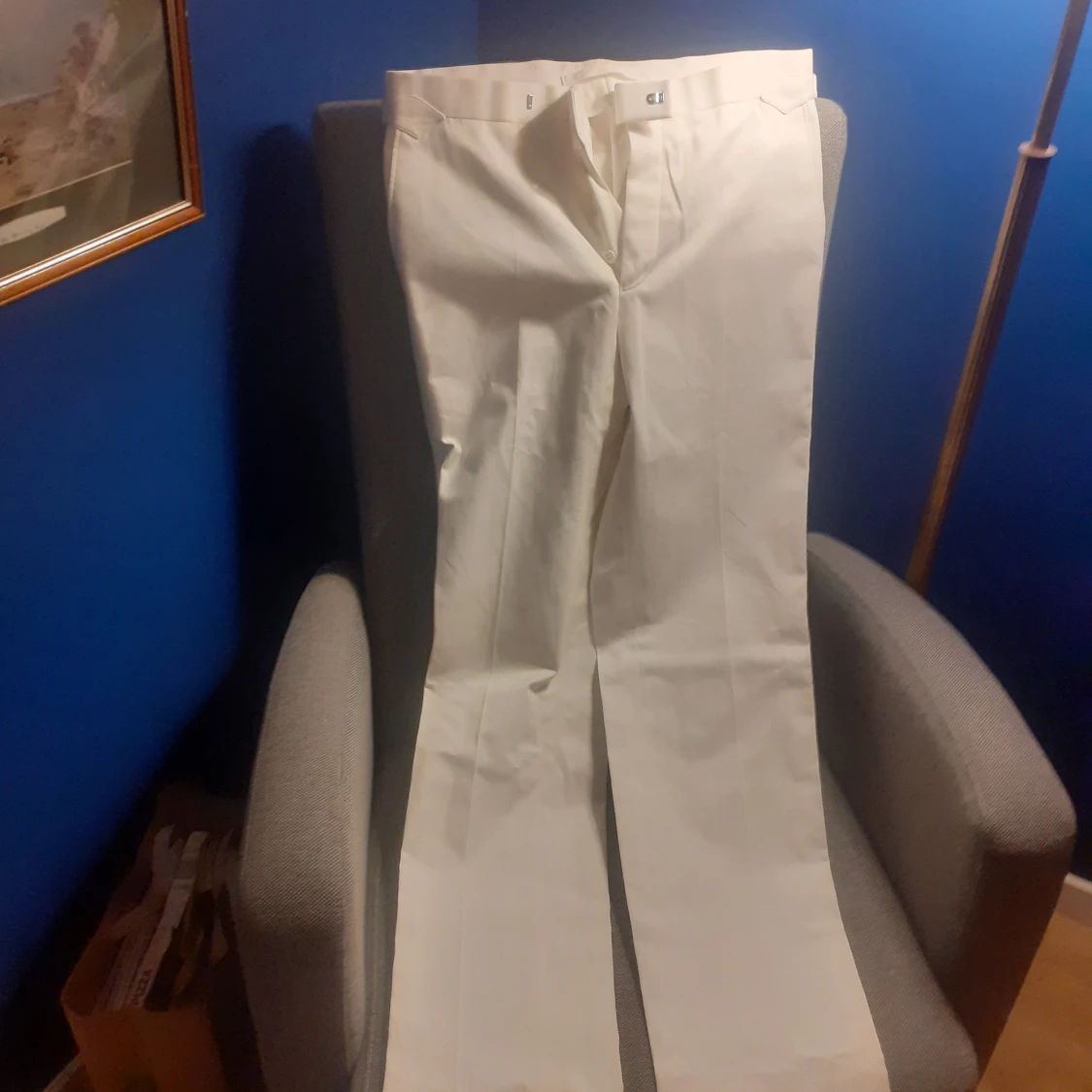 Vita bomulls byxor Bladen - 90