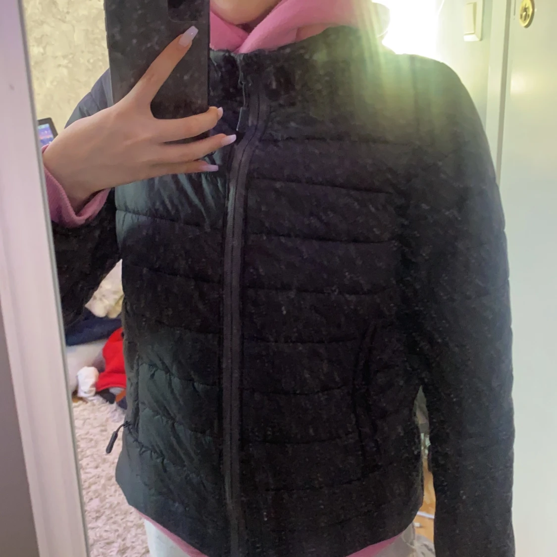 Svart höst/vår jacka - 90