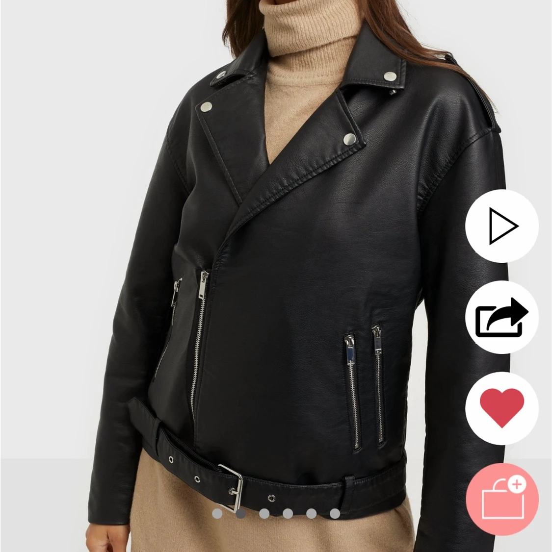 Oversized biker jacka NLY - 90