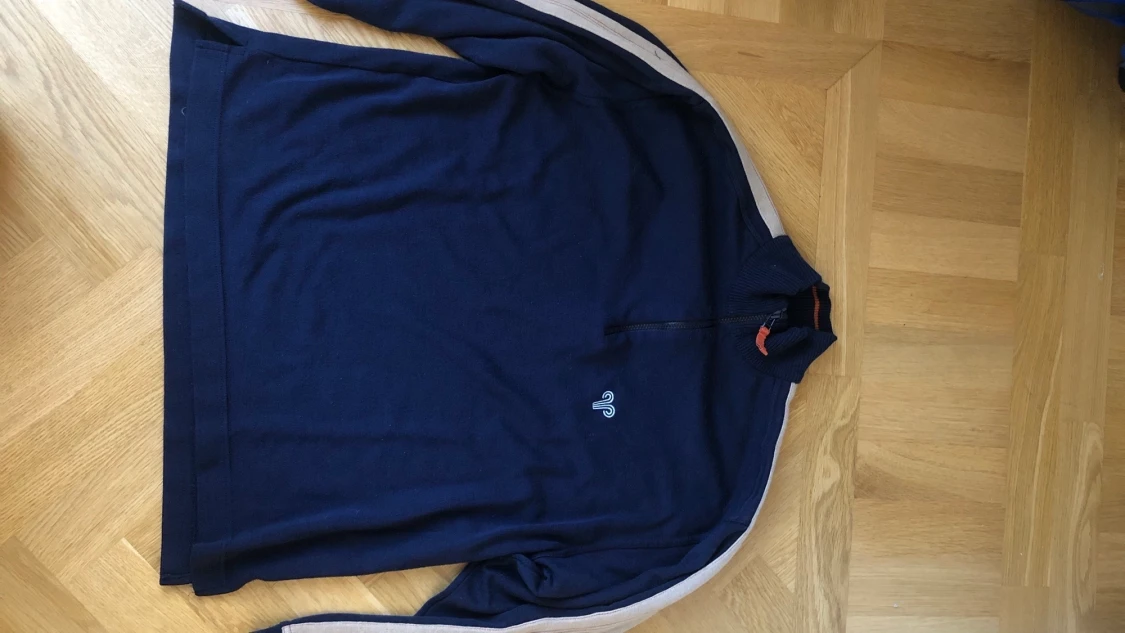 blå tröja med dragkedja  - 90