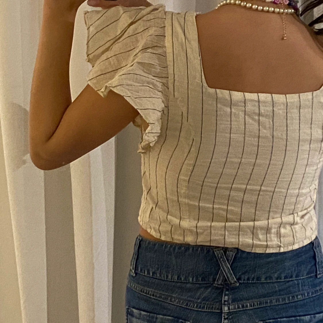 Supersöt beige topp - 90