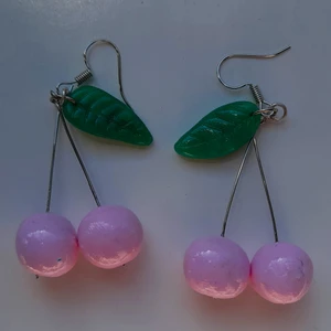cherry earrings - handmade !!