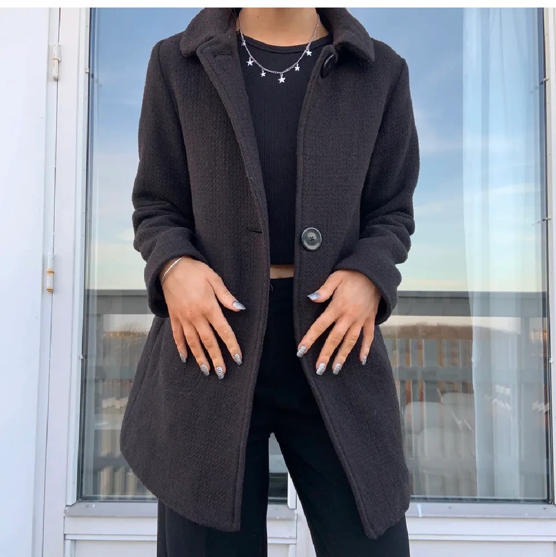 Mörkbrun kappa från Zara  - 90