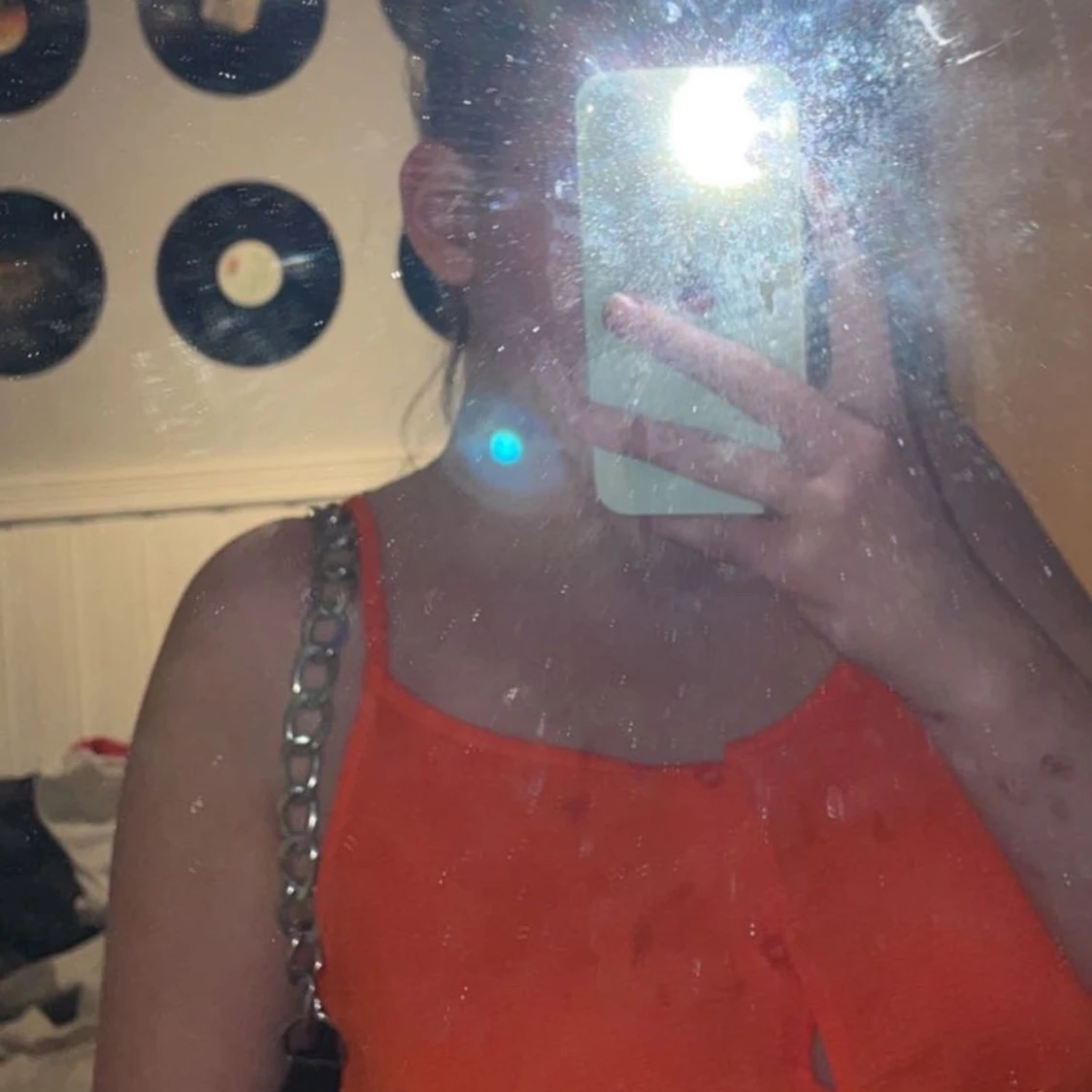 Fint orange linne - 90