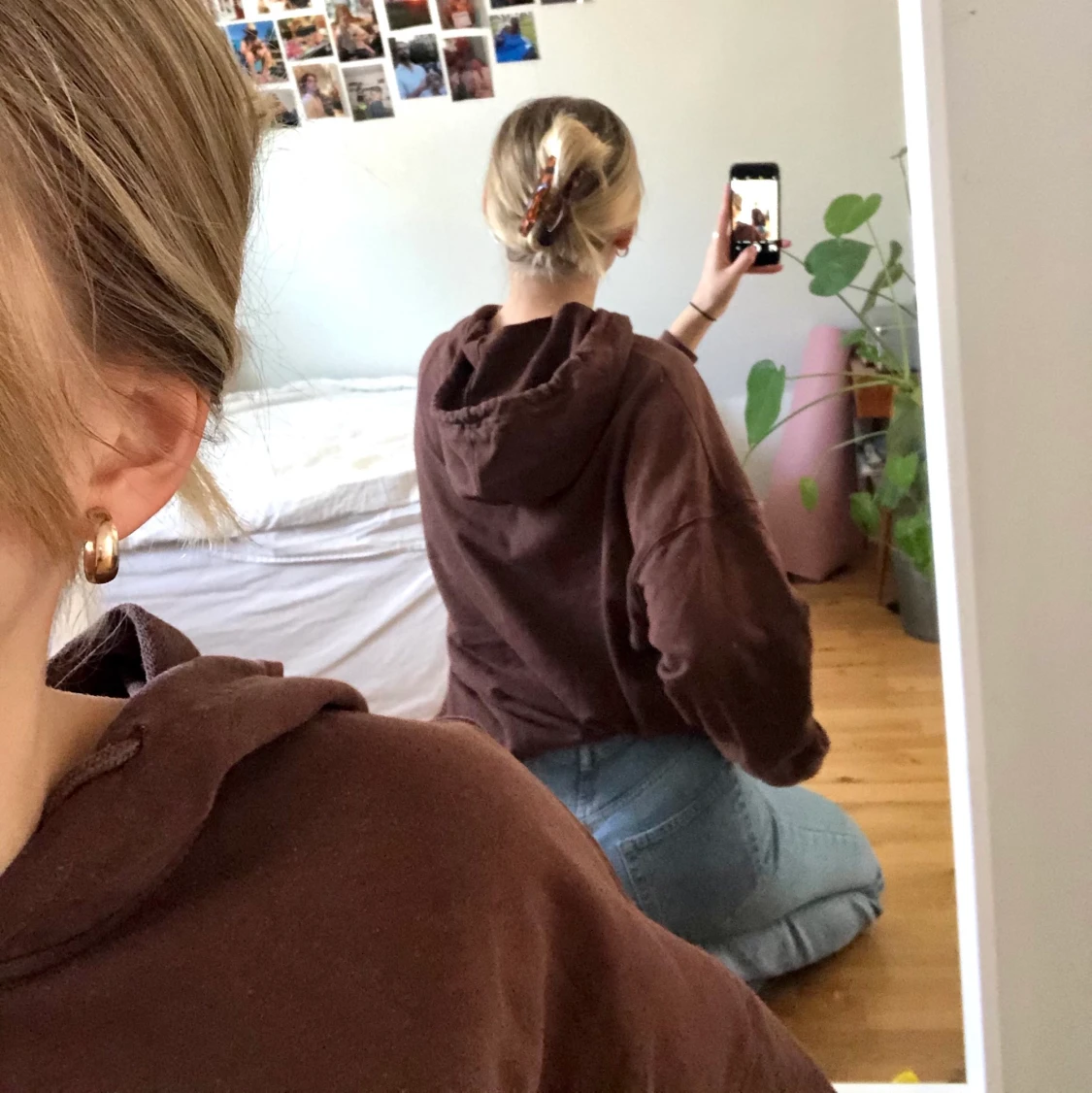 Brun hoodie 🧸 - 90