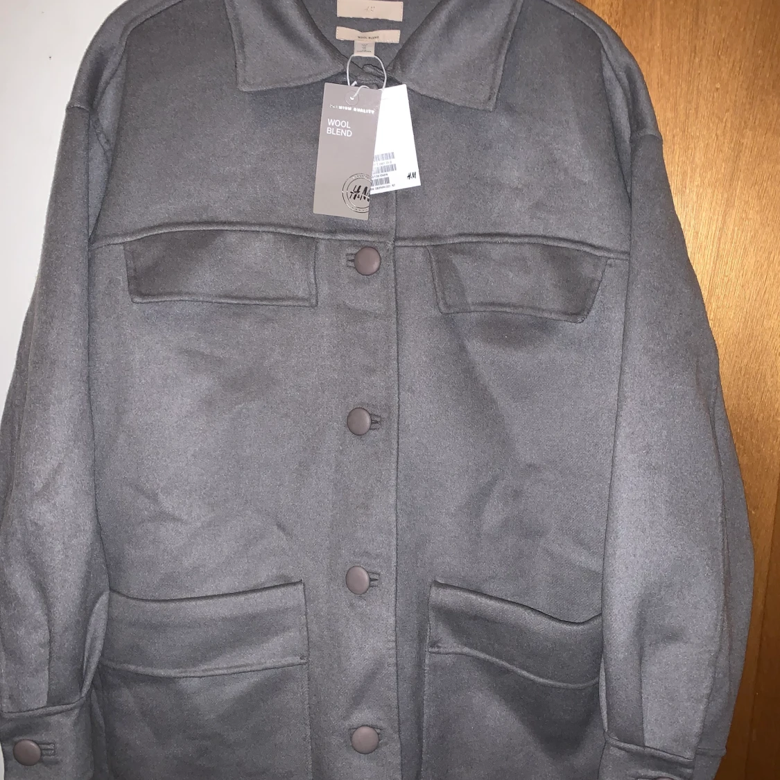 Helt Ny! Skjortjacka i ullmix 46/L
