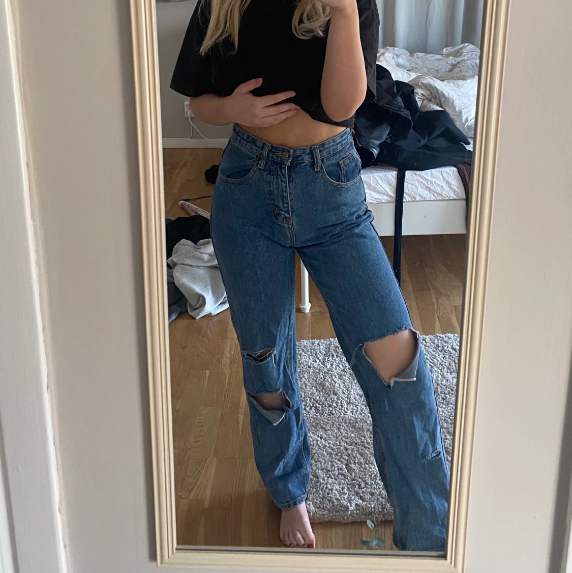 Blåa jeans