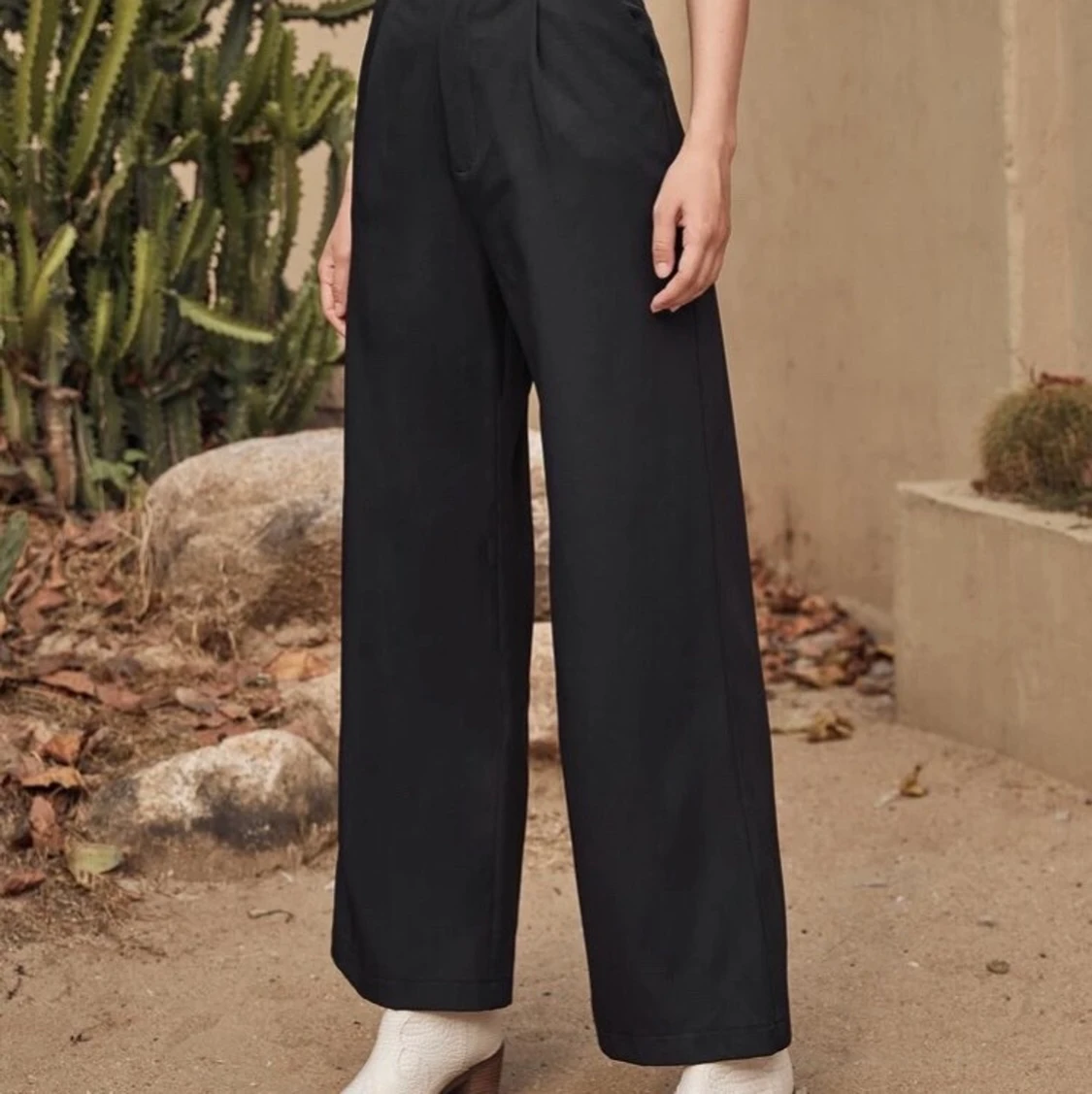 Högmidjade kostymbyxor - 91