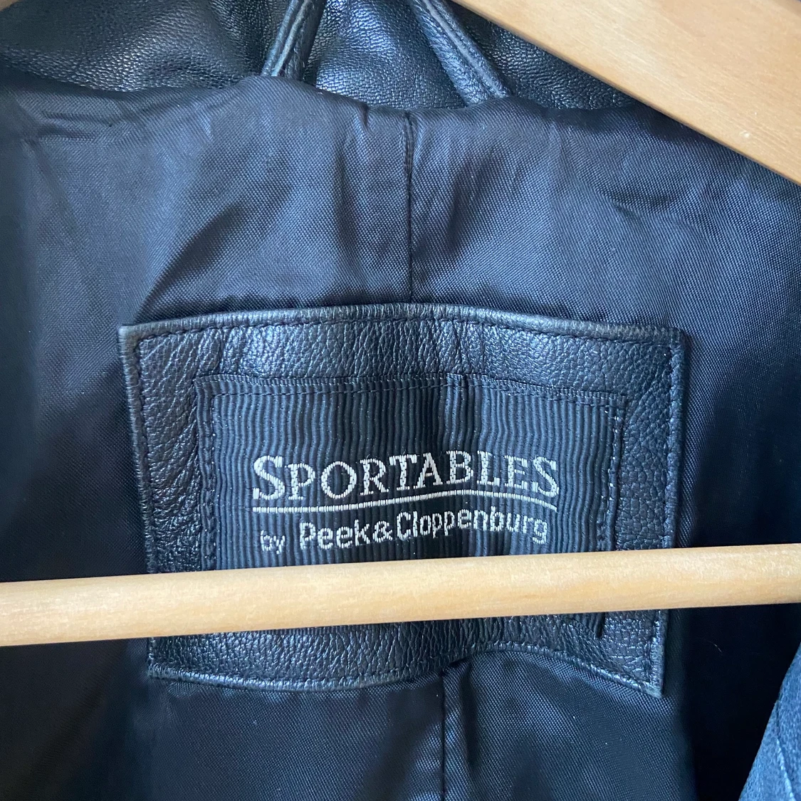 Svart läder jacka - 91