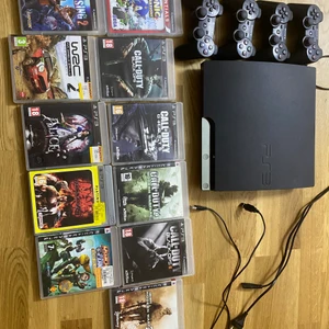 Ps3 - PS3 fyra kontroll och 10 spel