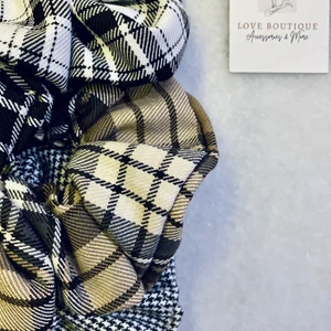 Scrunchie Hårband / Scrunchies - One size, 1-pk, Plaid Scrunchy, %100 cotton